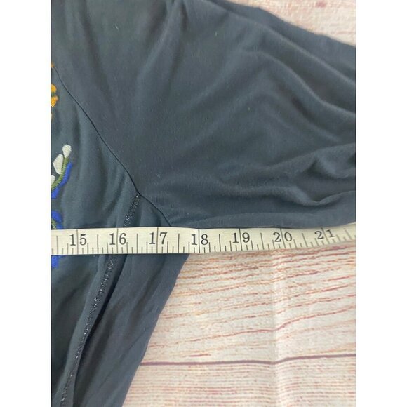 Anthropologie Tiny WOmen's Grey Emroidered Button Front Dress - Small - Picture 12 of 16